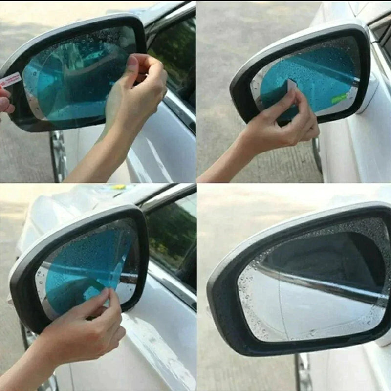 Pelicula Retrovisor Carro Anti Embaçante Respingo Chuva Kit Com 2